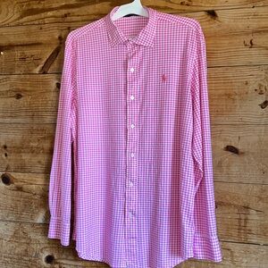 Ralph Lauren Pink Plaid Button Down Shirt